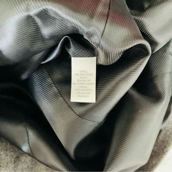 Banana Republic grey wool button preppy classic pea coat jacket medium - Picture 6 of 7